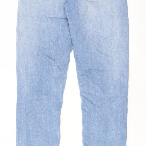 Denim & Co. Womens Blue Cotton Skinny Jeans Size 10 L28 in Regular Zip - Pockets, Belt Loops