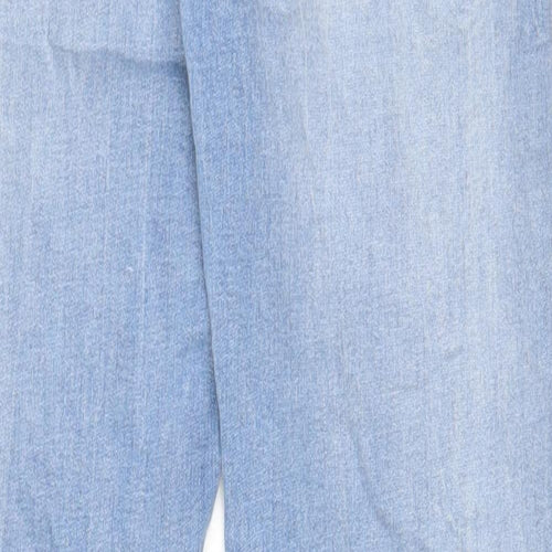 Denim & Co. Womens Blue Cotton Skinny Jeans Size 10 L28 in Regular Zip - Pockets, Belt Loops