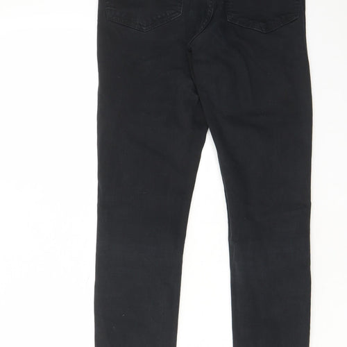 Topshop Womens Black Cotton Skinny Jeans Size 28 in L34 in Regular Zip - Pockets, Belt Loops