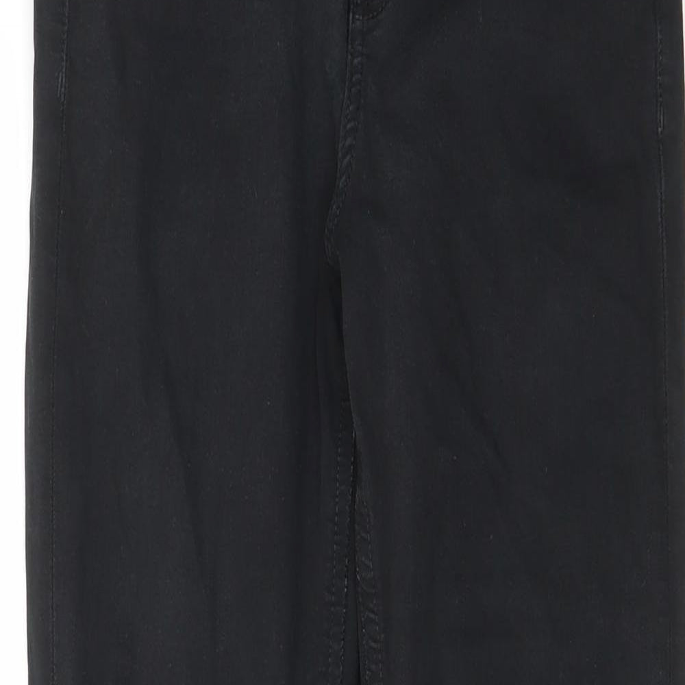 Topshop Womens Black Cotton Skinny Jeans Size 28 in L34 in Regular Zip - Pockets, Belt Loops