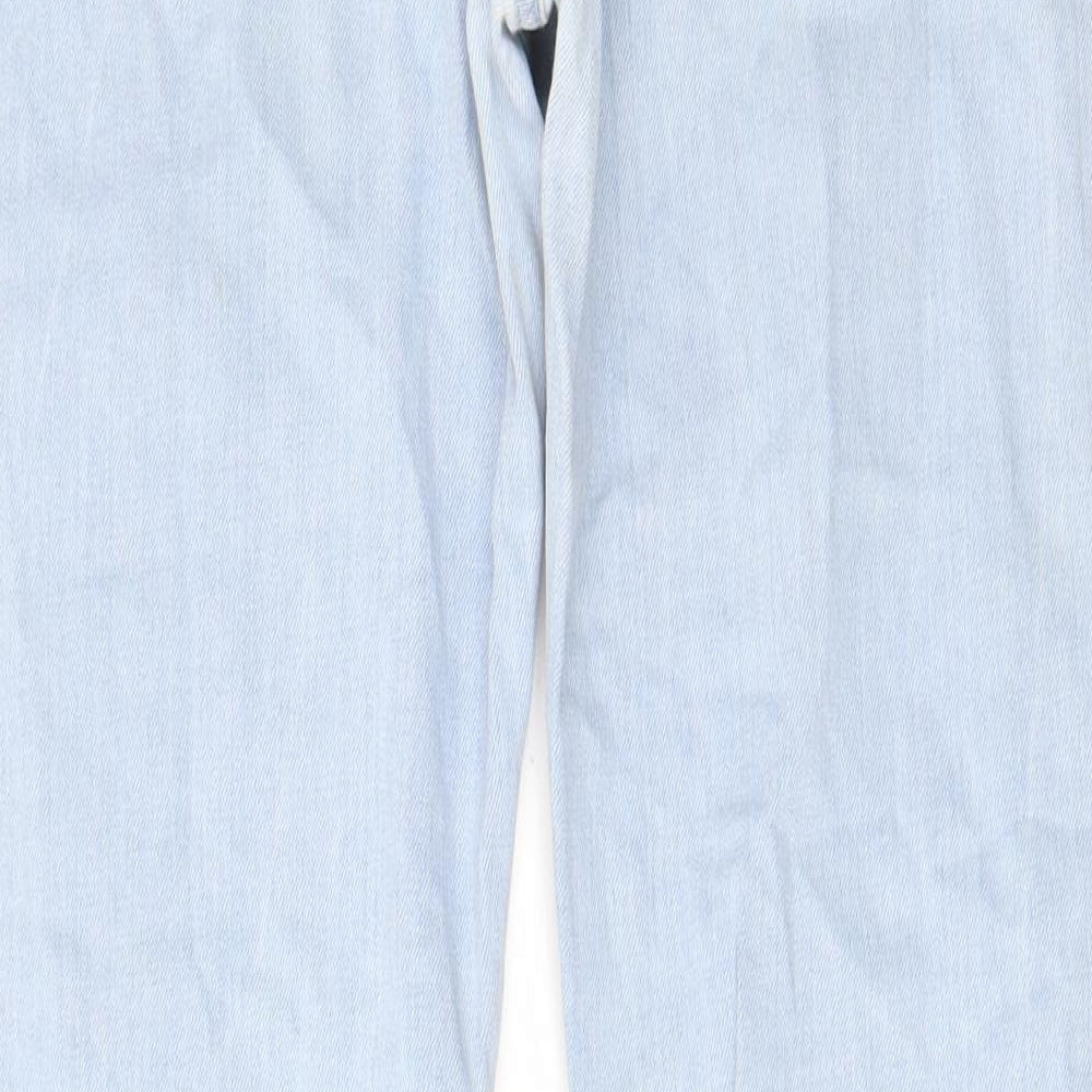Hype Mens Blue Cotton Straight Jeans Size 32 in L32 in Regular Button - Pockets, Belt Loops
