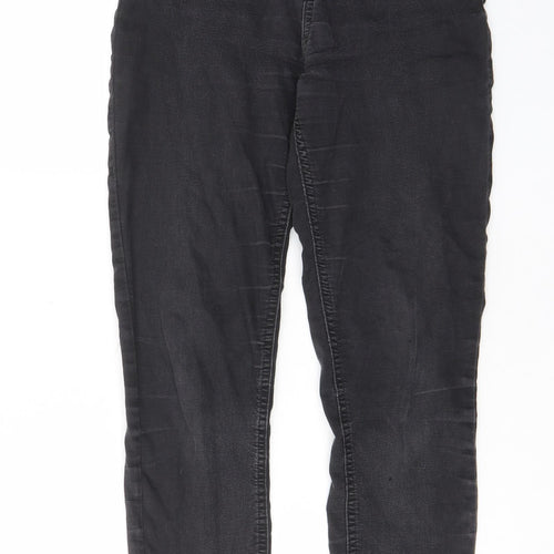 Marks and Spencer Womens Grey Cotton Skinny Jeans Size 10 L28 in Regular - Elastic waist