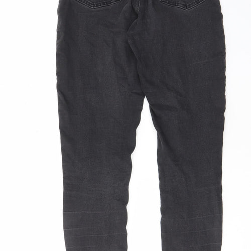 Marks and Spencer Womens Grey Cotton Skinny Jeans Size 10 L28 in Regular - Elastic waist