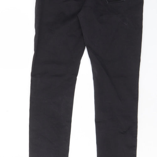 Denim & Co. Womens Black Cotton Skinny Jeans Size 10 L28 in Regular Zip - Pockets, Belt Loops