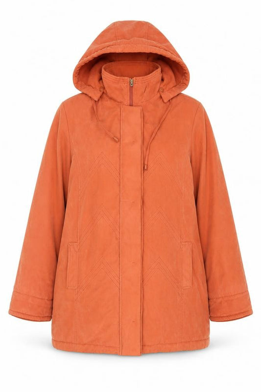 Front view of Klass women’s pink jacket coat, size L, zip - pockets, lined