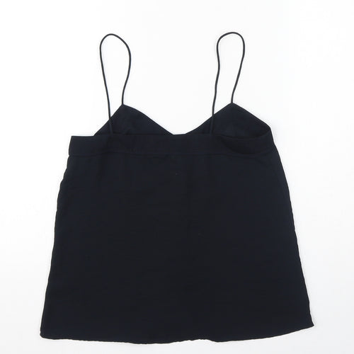 H&M Womens Black Polyester Camisole T-Shirt Size 4 V-Neck