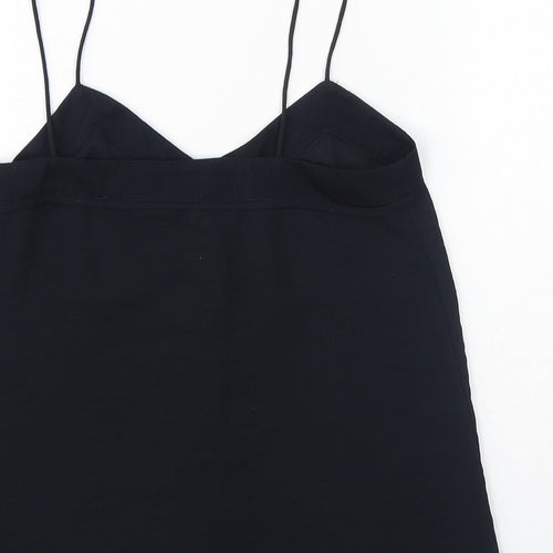 H&M Womens Black Polyester Camisole T-Shirt Size 4 V-Neck