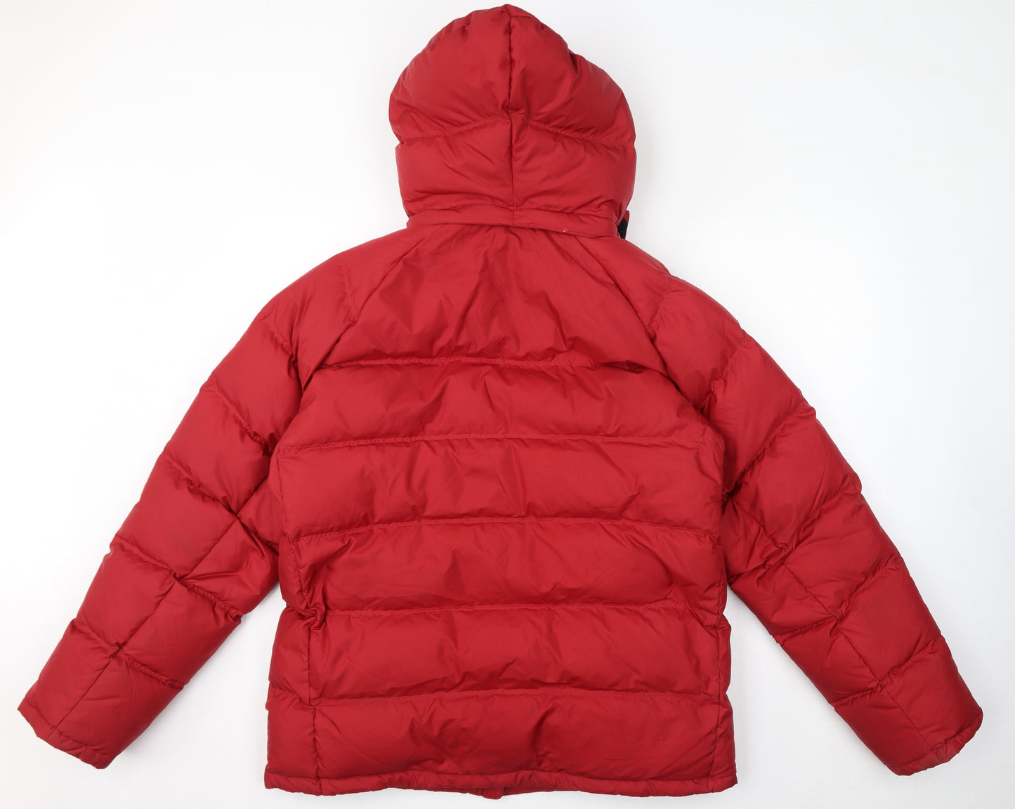 Timberland Mens Red Puffer Jacket Coat Size XL Zip - Hood