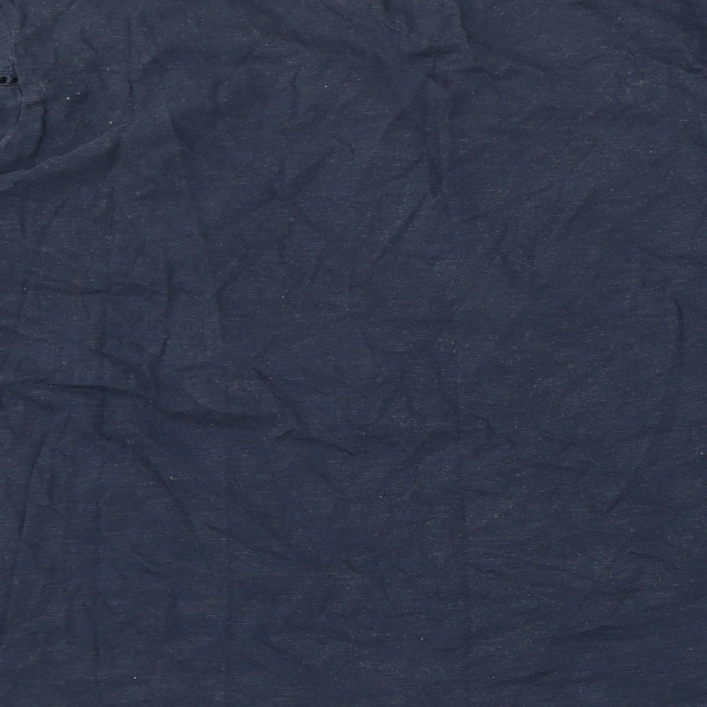 NEXT Womens Blue Cotton Basic T-Shirt Size 12 Round Neck