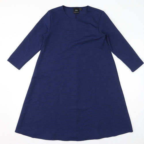 ASOS Womens Blue Polyester A-Line Size 10 Round Neck Pullover - Maternity