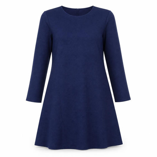 Front view of ASOS women’s blue polyester a-line, size UK 10, round neck pullover - maternity