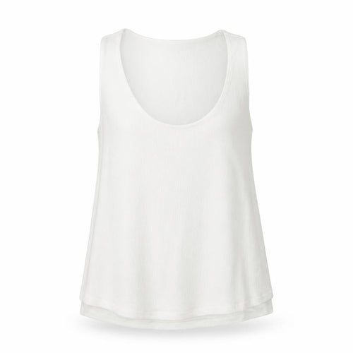 Mango Womens White Polyester Basic Tank Size S Scoop Neck