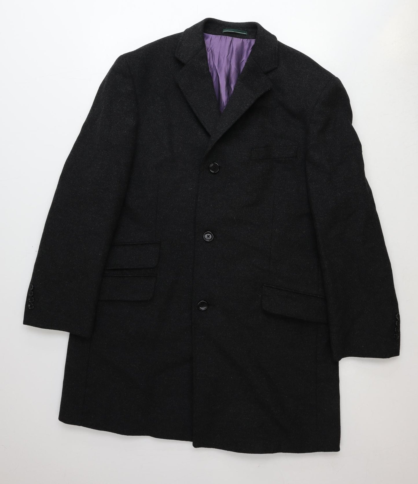 Greenwoods Mens Grey Wool Jacket Blazer Size 44 Regular