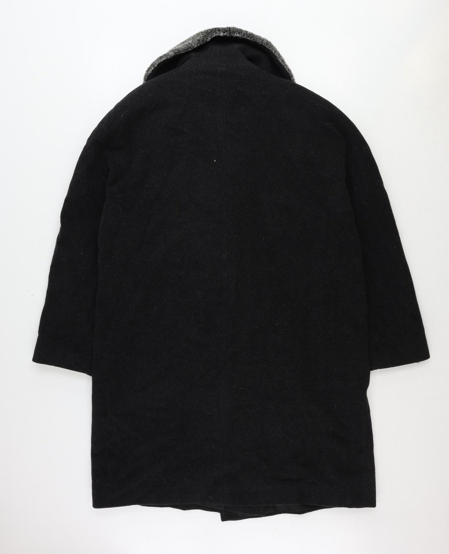 St Michael Womens Grey Overcoat Jacket Size 12 Button