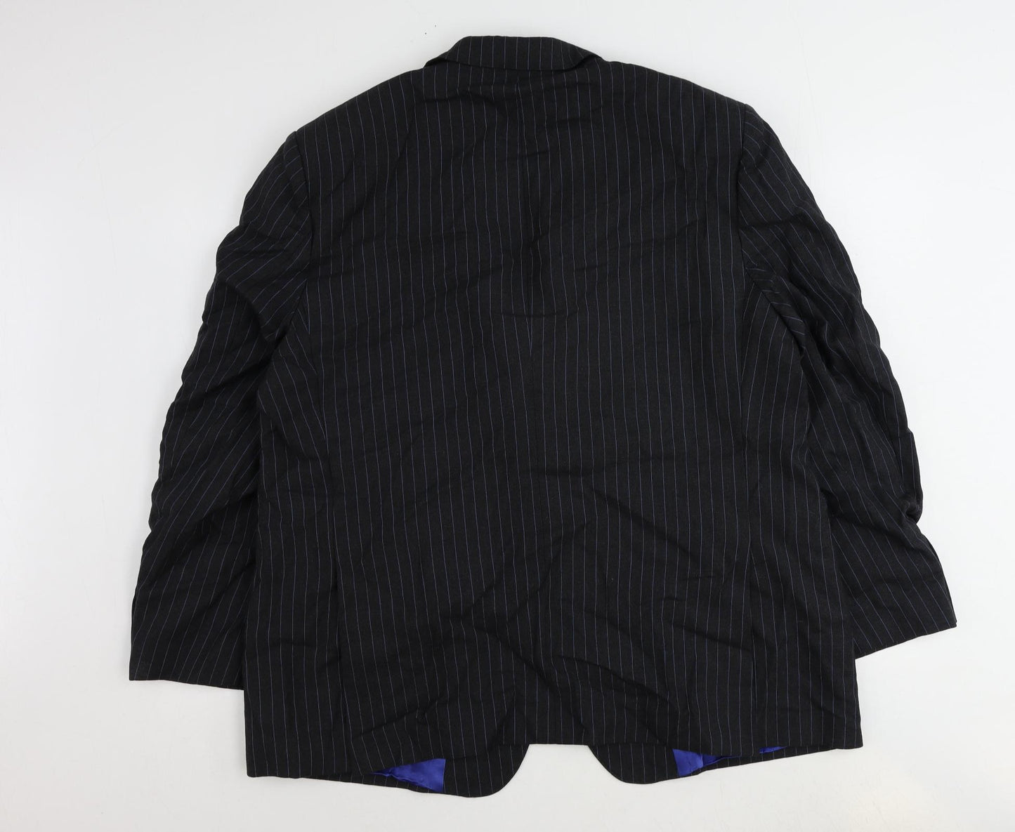 Livingston Mens Grey Striped Wool Jacket Suit Jacket Size 48 Regular