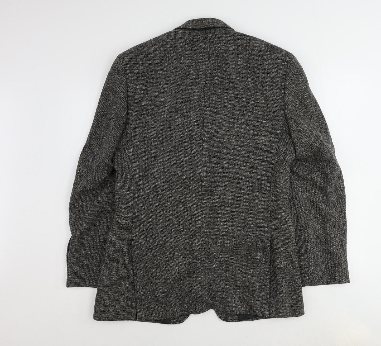 Racing Green Mens Grey Wool Jacket Suit Jacket Size 38 Regular