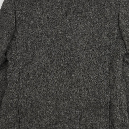 Racing Green Mens Grey Wool Jacket Suit Jacket Size 38 Regular