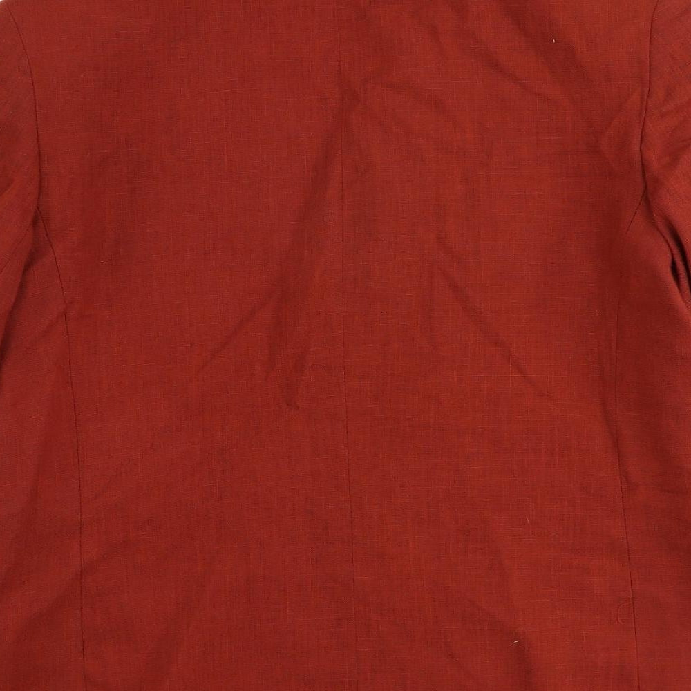 Planet Womens Red Polyester Jacket Suit Jacket Size 14