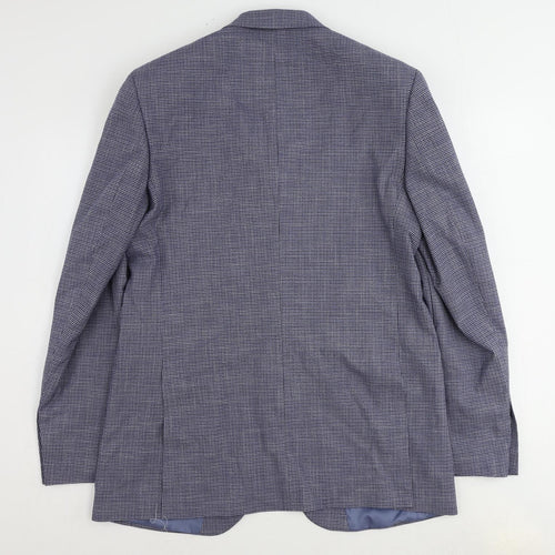 Marks and Spencer Mens Blue Polyester Jacket Suit Jacket Size 42 Regular