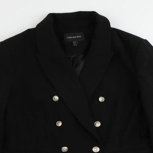 Forever New Womens Black Polyester Jacket Suit Jacket Size 14