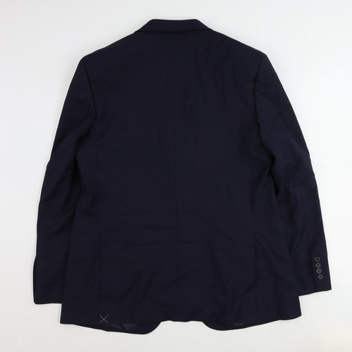 Marks and Spencer Mens Blue Polyester Jacket Suit Jacket Size 44 Regular