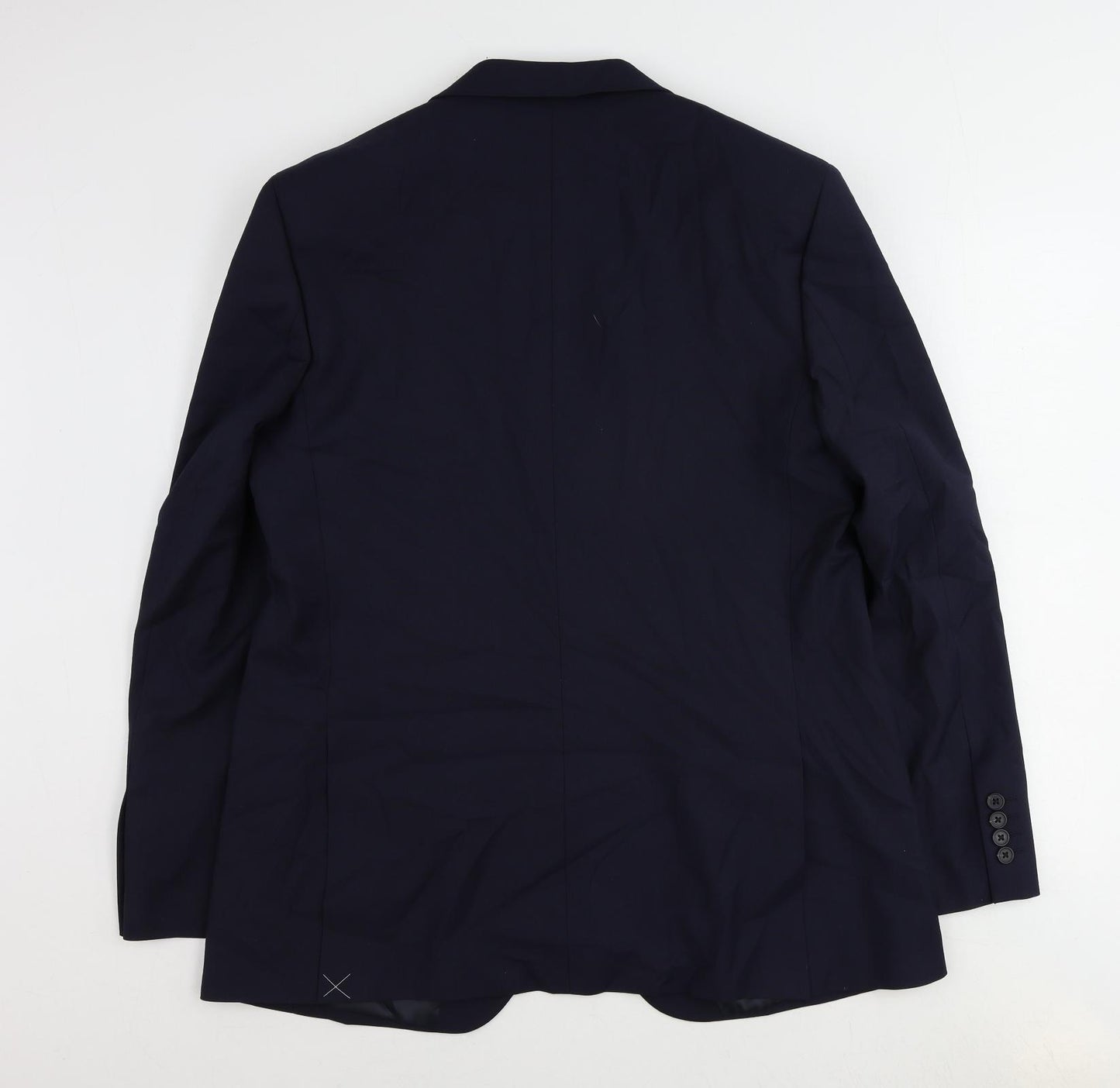 Marks and Spencer Mens Blue Polyester Jacket Suit Jacket Size 44 Regular