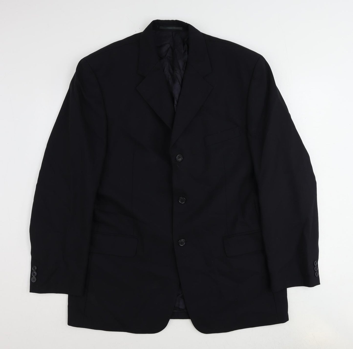 Pierre Cardin Mens Blue Wool Jacket Suit Jacket Size 42 Regular