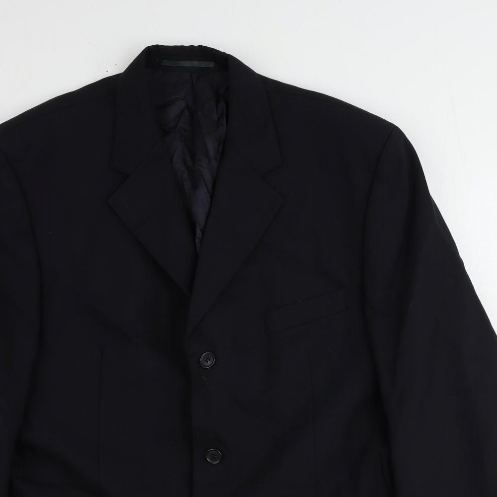 Pierre Cardin Mens Blue Wool Jacket Suit Jacket Size 42 Regular