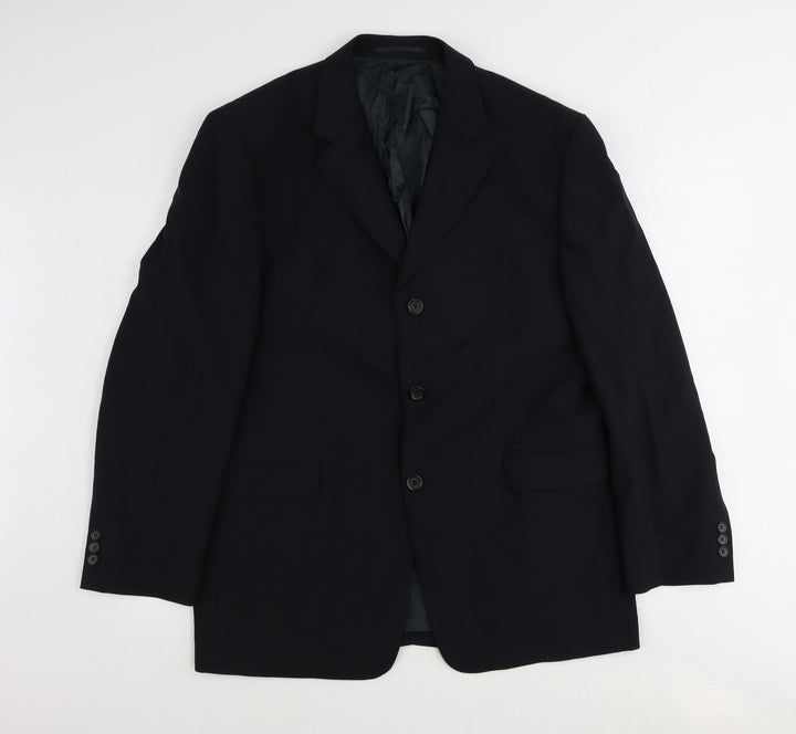 Tom English Mens Blue Wool Jacket Suit Jacket Size 42 Regular
