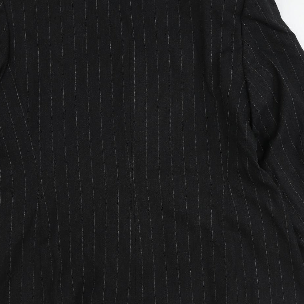 Debenhams Womens Grey Pinstripe Polyester Jacket Suit Jacket Size 16