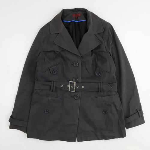 RJR.John Rocha Womens Grey Jacket Size 16 Button