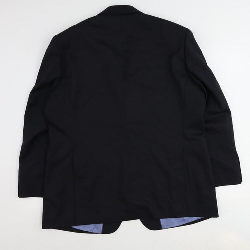 Greenwoods Mens Blue Polyester Jacket Suit Jacket Size 44 Regular