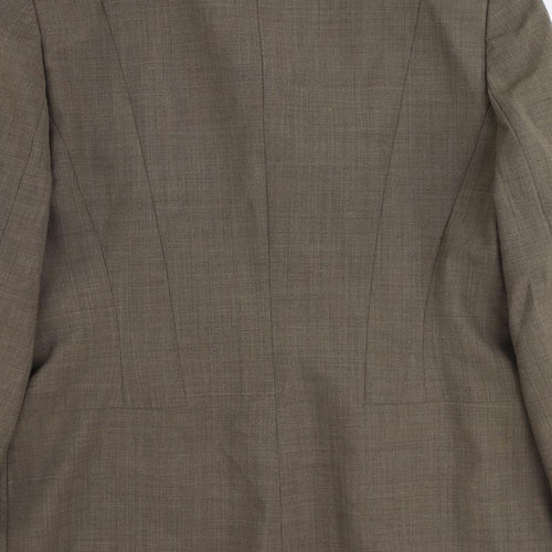 Planet Womens Brown Polyester Jacket Blazer Size 12