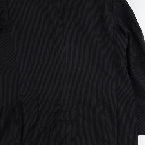 Pal Zileri Mens Blue Striped Polyester Jacket Suit Jacket Size 44 Regular