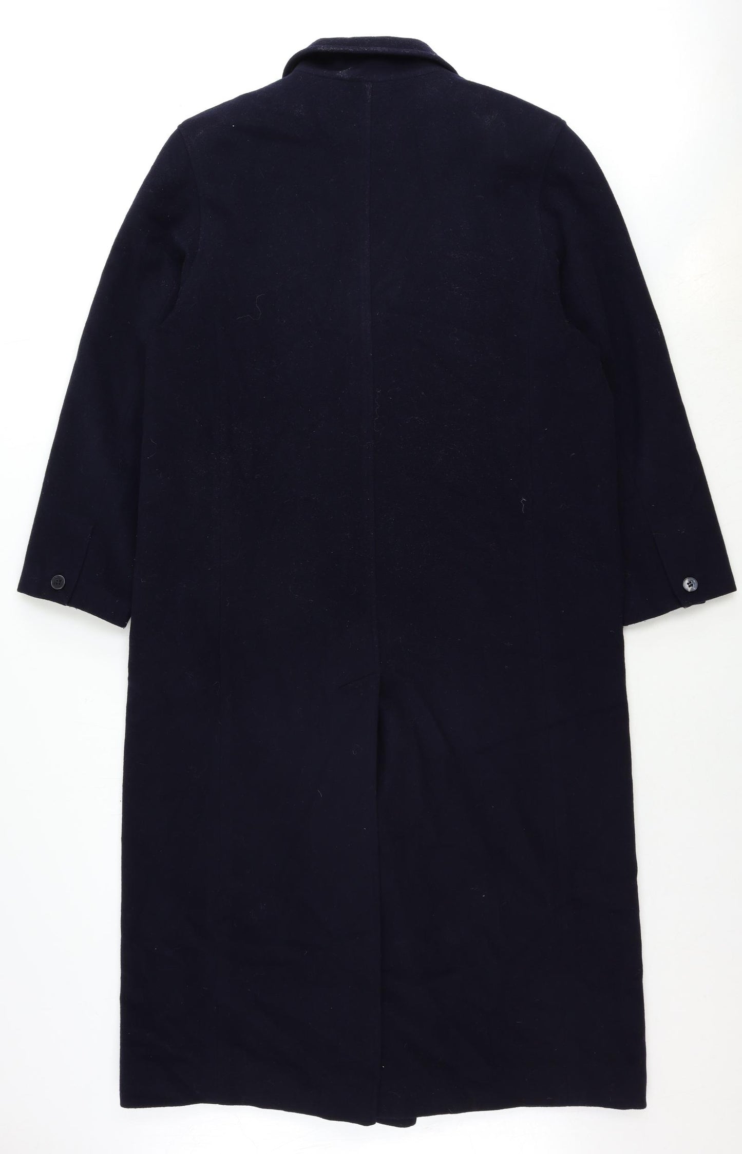 Feminella Womens Blue Overcoat Coat Size 14 Button