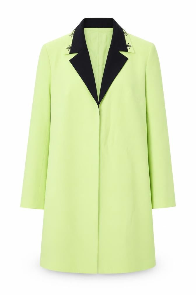 Condici Jet Womens Green Kimono Blazer Size 12 Hook & Eye