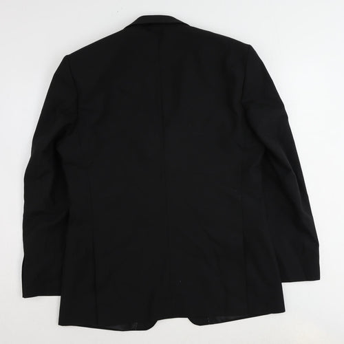 Racing Green Mens Black Polyester Tuxedo Suit Jacket Size 40 Regular