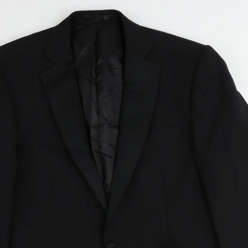 Racing Green Mens Black Polyester Tuxedo Suit Jacket Size 40 Regular