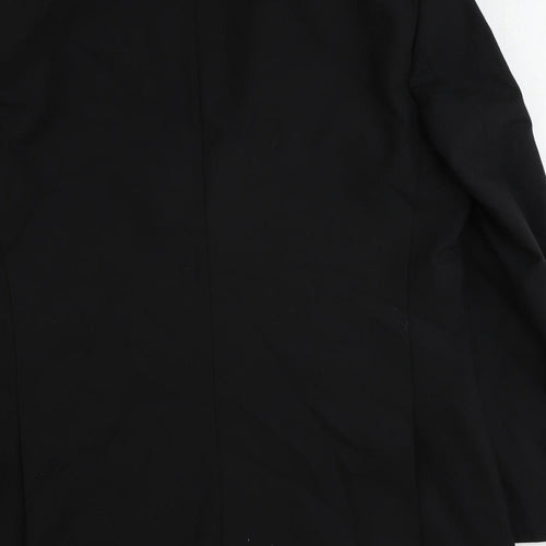 Racing Green Mens Black Polyester Tuxedo Suit Jacket Size 40 Regular