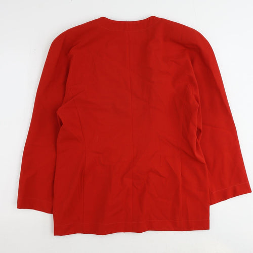 Regine Womens Red Jacket Blazer Size 16 Button