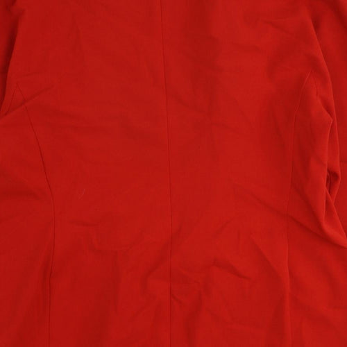 Regine Womens Red Jacket Blazer Size 16 Button