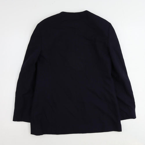 St Michael Womens Blue Polyester Jacket Suit Jacket Size 12