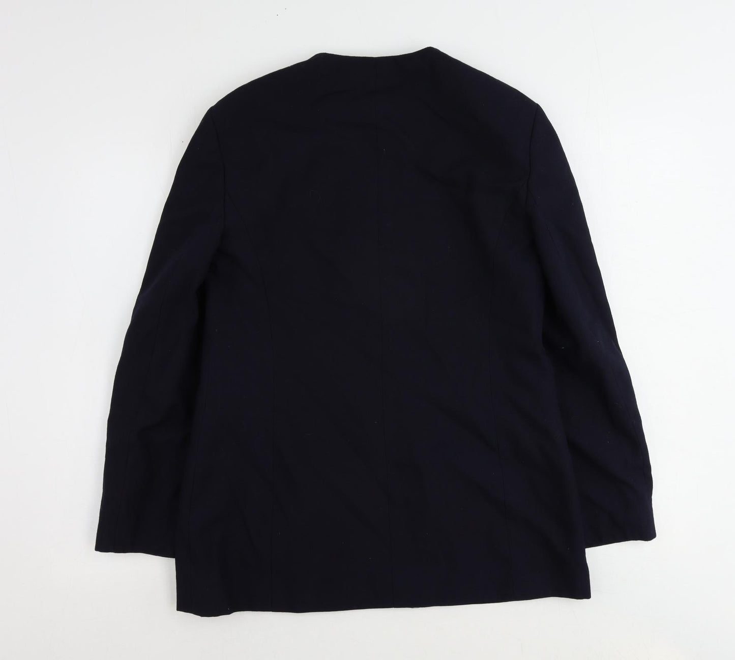 St Michael Womens Blue Polyester Jacket Suit Jacket Size 12