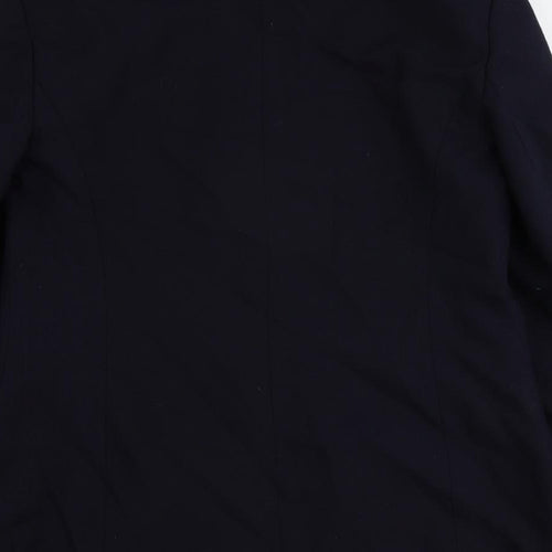 St Michael Womens Blue Polyester Jacket Suit Jacket Size 12
