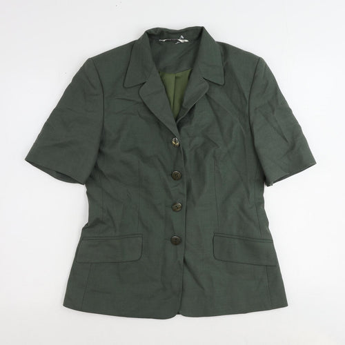 St Bernard Womens Green Jacket Blazer Size 12 Button
