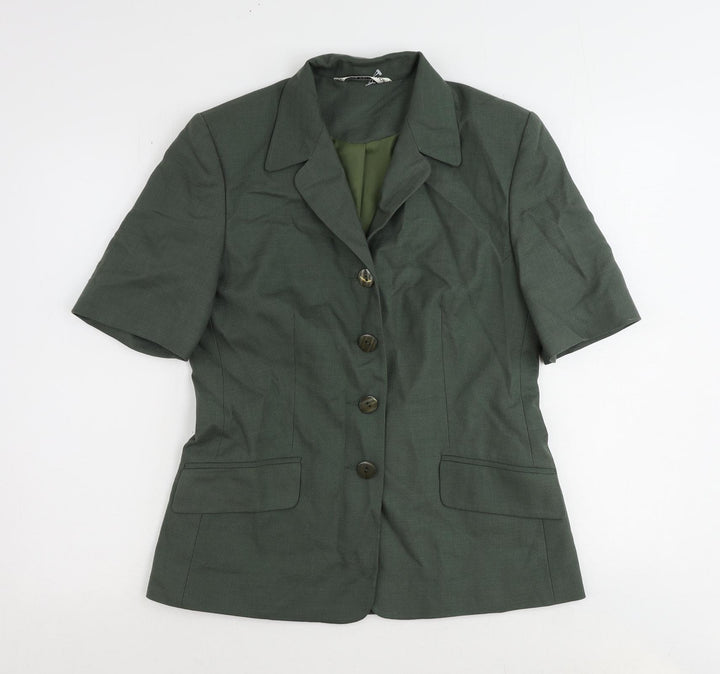 St Bernard Womens Green Jacket Blazer Size 12 Button