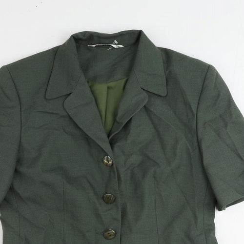 St Bernard Womens Green Jacket Blazer Size 12 Button