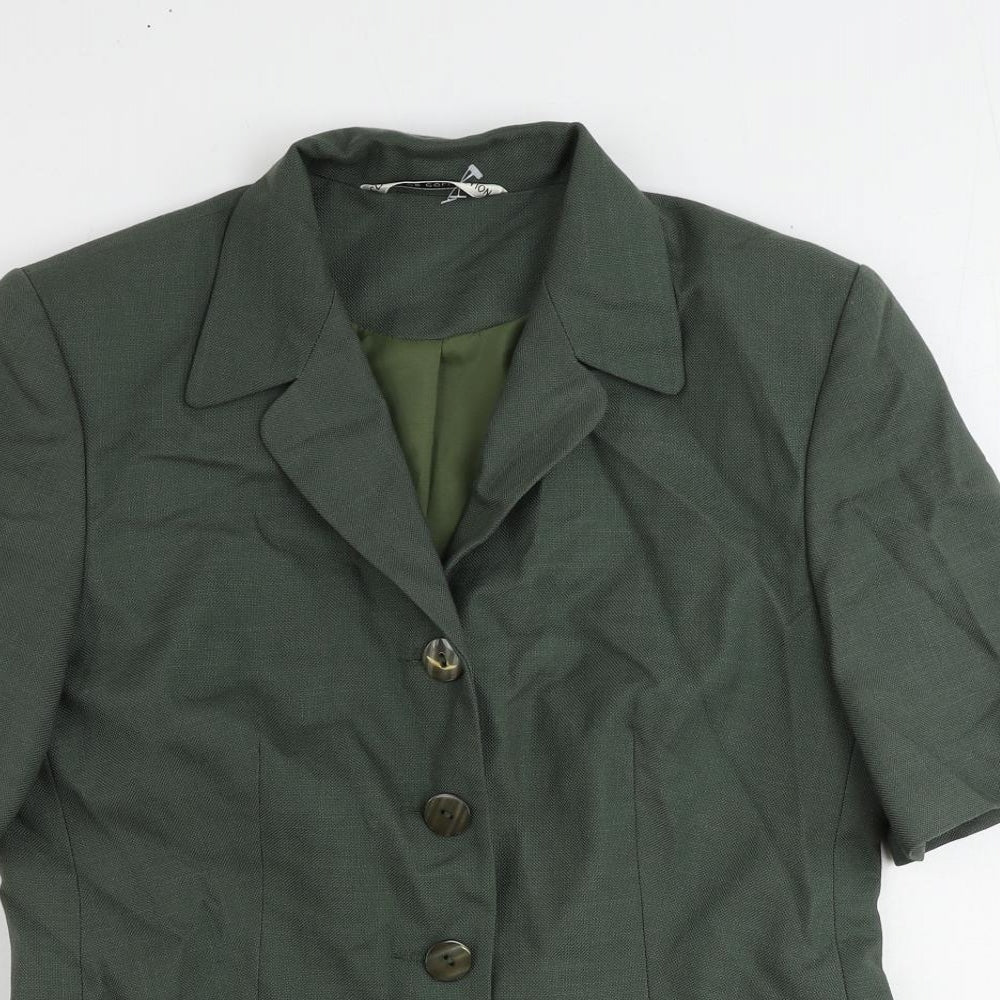 St Bernard Womens Green Jacket Blazer Size 12 Button