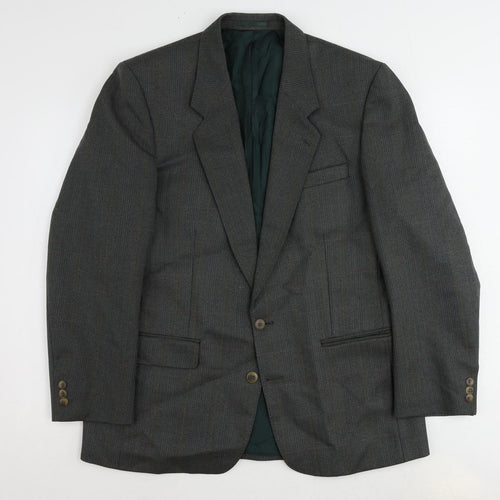 Dunn & Co Mens Green Wool Jacket Suit Jacket Size 40 Regular