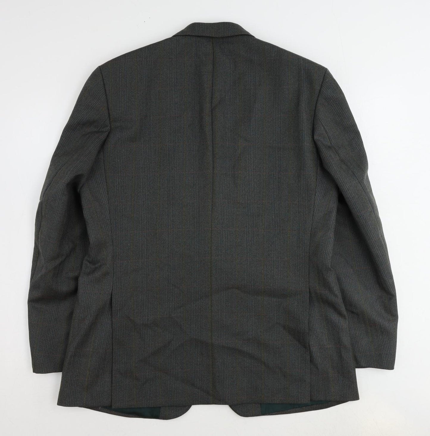 Dunn & Co Mens Green Wool Jacket Suit Jacket Size 40 Regular